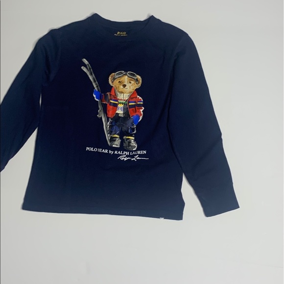 Polo Ralph Lauren Other - Boys Polo Ralph Lauren navy blue Polo Ski Bear long sleeve tee in size M